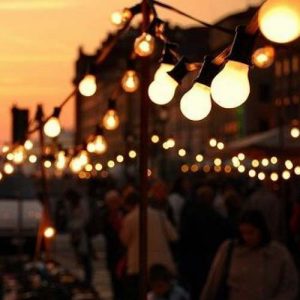 prikkabel voor kerstmarkt of kerstborrel