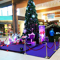 kerstactiviteiten winkelcentrum setting paars HP