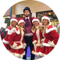 Kerst entertainment activiteiten voor winkelcentrum