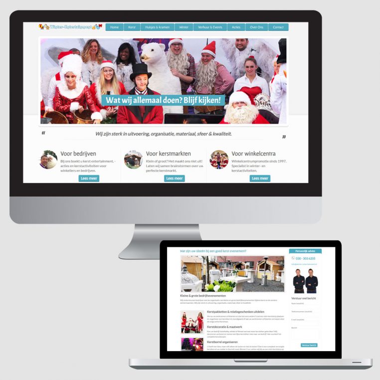Nieuwe website winter kerst entertainment